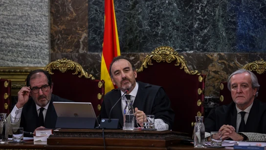 El magistrado Manuel Marchena en el juicio del procés. El magistrado Manuel Marchena en el juicio del procés.