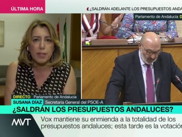 Susana Díaz: "Los andaluces no merecemos que nuestros presupuestos estén en manos de la extremaderecha" Susana Díaz: "Los andaluces no merecemos que nuestros presupuestos estén en manos de la extremaderecha"
