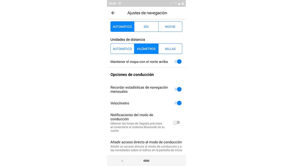 Aquí podemos activar el velocímetro