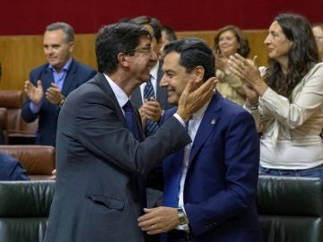 El presidente andaluz, Juanma Moreno (PP) y el vicepresidente, Juan Marín (Cs) El presidente andaluz, Juanma Moreno (PP) y el vicepresidente, Juan Marín (Cs)