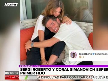 Sergi Roberto y Coral Simanovich serán padres Sergi Roberto y Coral Simanovich serán padres