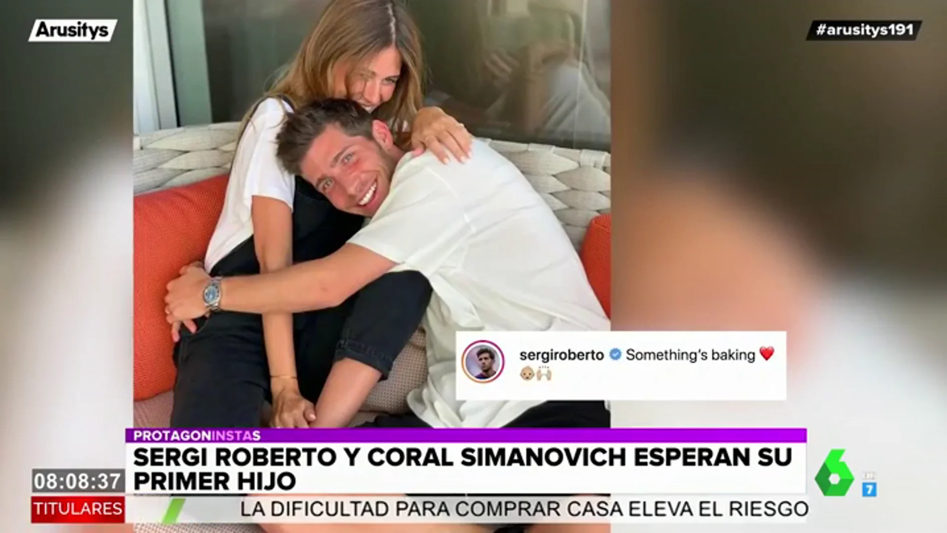 Sergi Roberto y Coral Simanovich serán padres