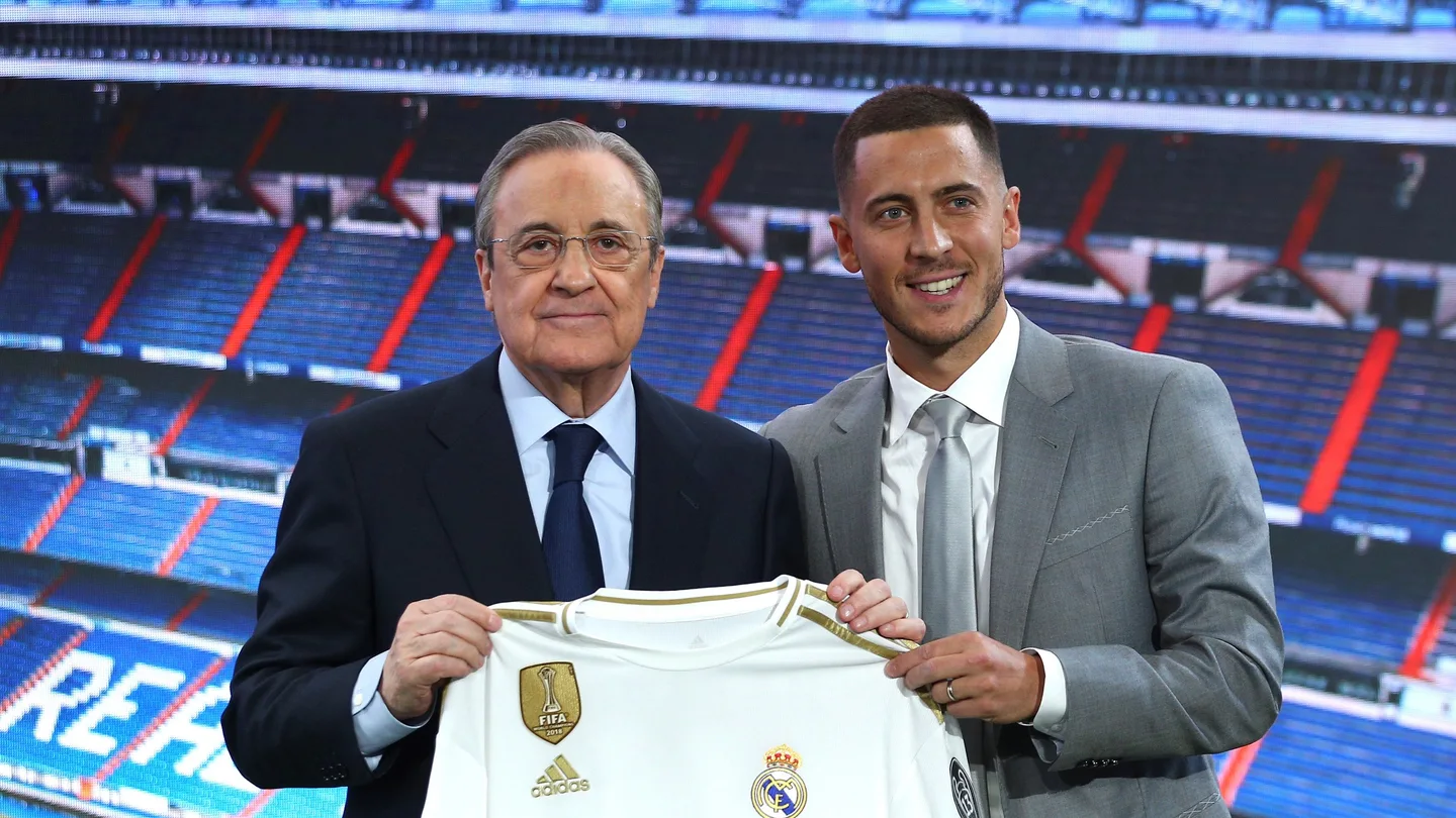 Florentino Pérez y Hazard en el palco del Bernabéu Florentino Pérez y Hazard en el palco del Bernabéu