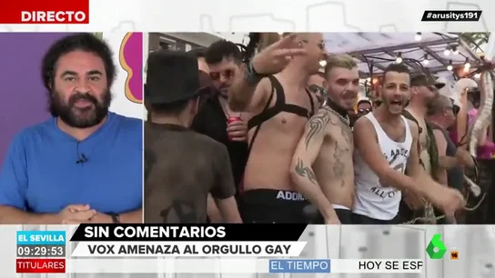La tajante respuesta de El Sevilla a la amenaza de Vox al Orgullo Gay La tajante respuesta de El Sevilla a la amenaza de Vox al Orgullo Gay