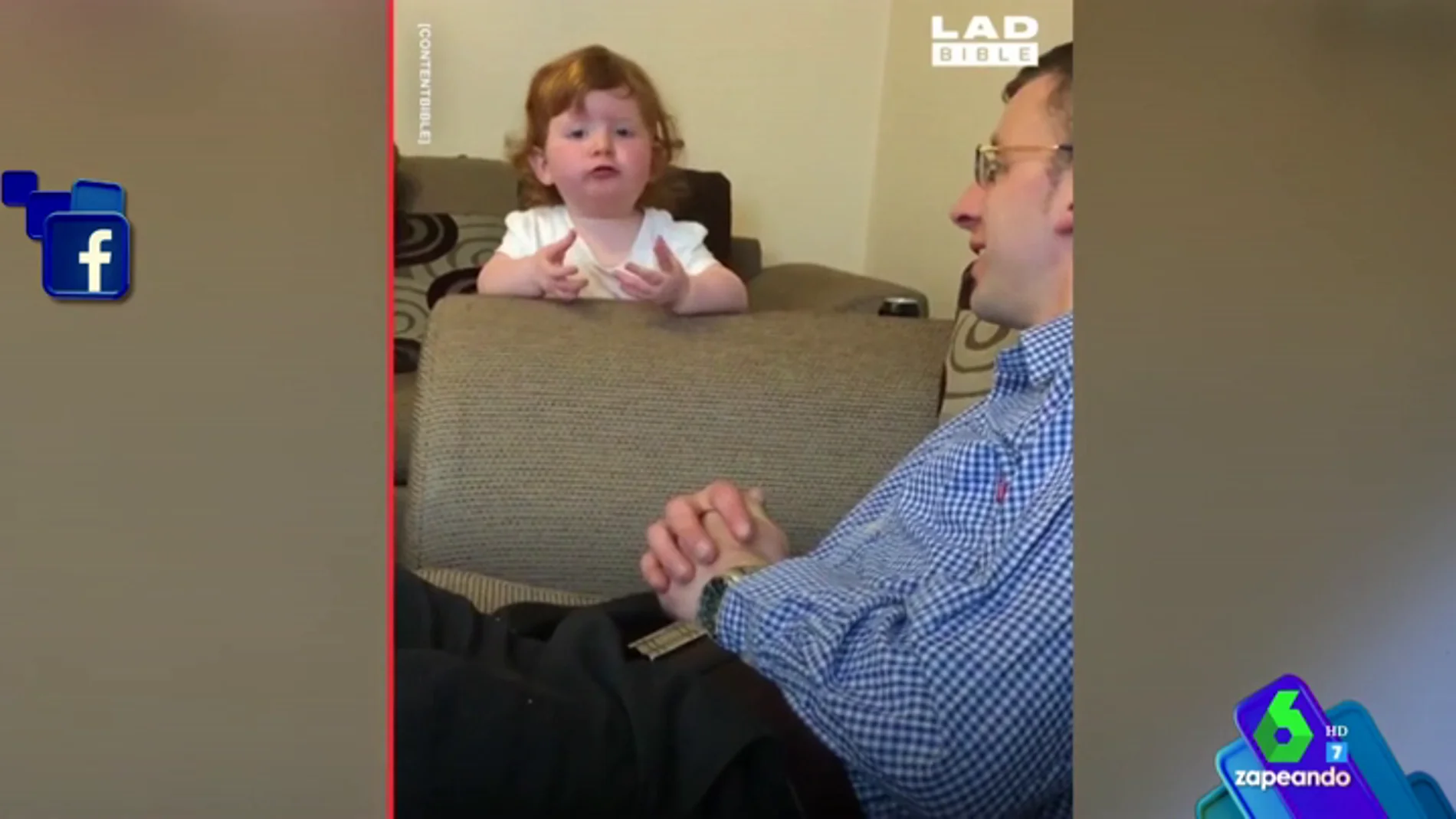 La discusión entre un padre y su hija pequeña a cuenta de unos pañales se hace viral