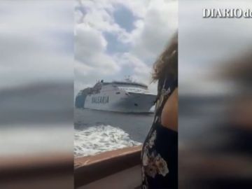 Pánico en el ferry que une Dénia y Palma al estar a punto de chocar con otro barco Pánico en el ferry que une Dénia y Palma al estar a punto de chocar con otro barco
