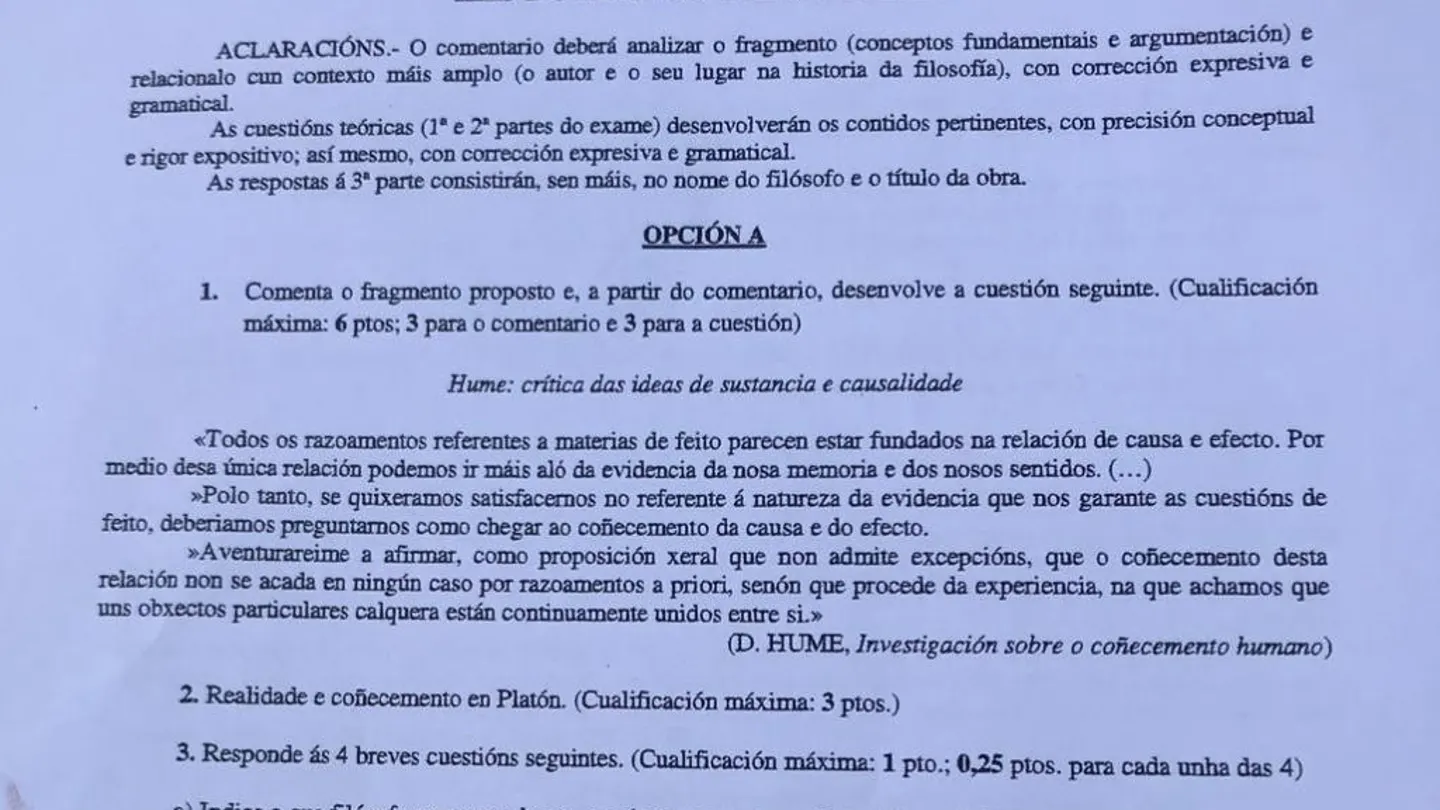 Examen de Selectividad suspendido en Galicia Examen de Selectividad suspendido en Galicia