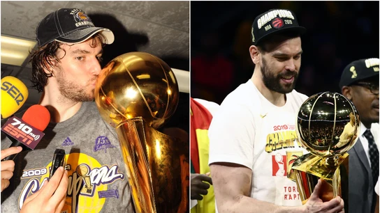 Los Gasol, hermanos campeones de la NBA Los Gasol, hermanos campeones de la NBA