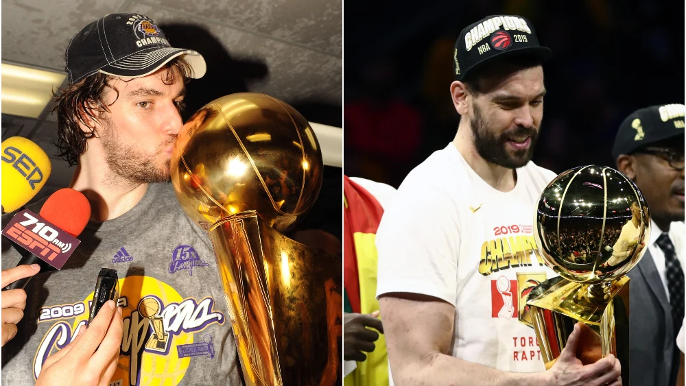 Los Gasol, hermanos campeones de la NBA