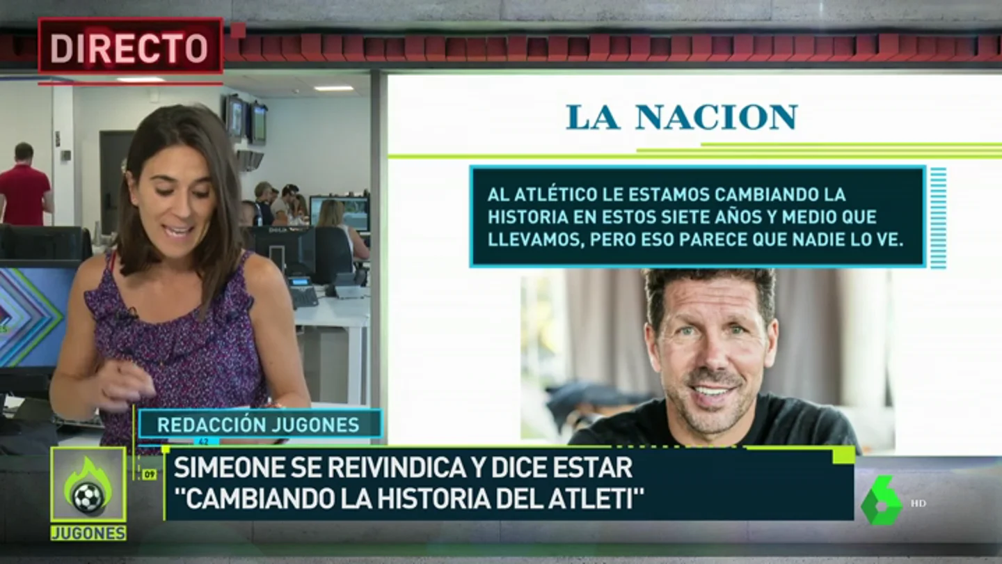 Simeone saca pecho y "historia" Simeone saca pecho y "historia"
