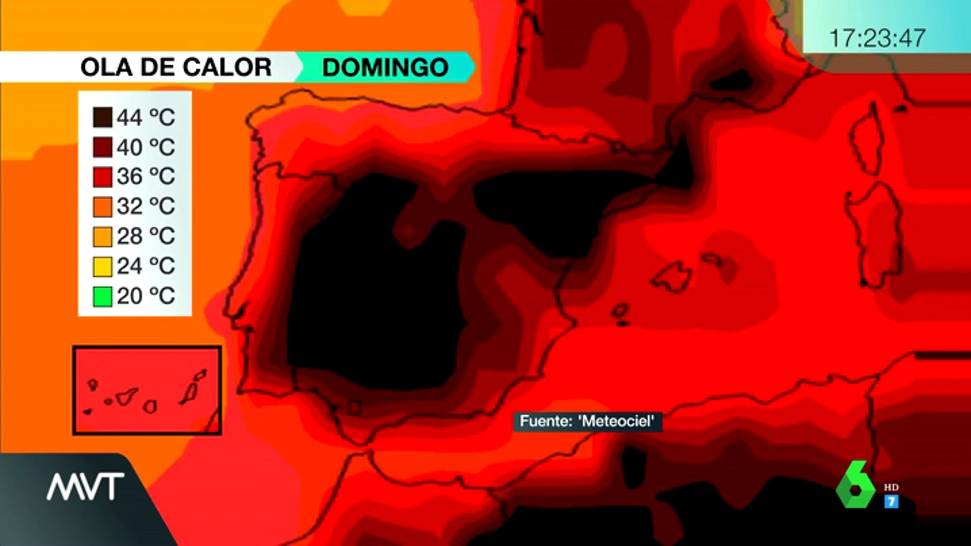 El mapa del infierno: así evolucionarán las temperaturas en los próximos días