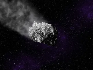 Imagen de archivo de un asteroide en el espacio Imagen de archivo de un asteroide en el espacio
