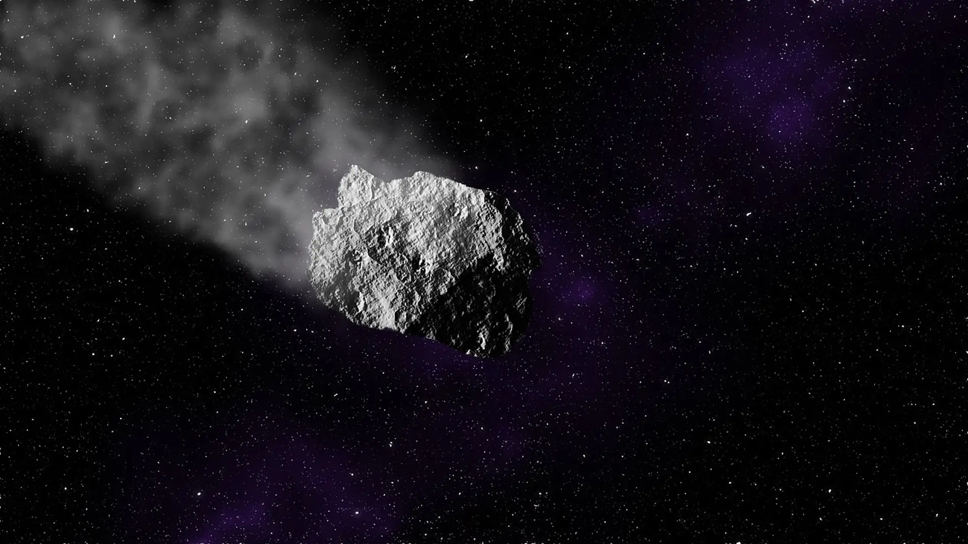 Imagen de archivo de un asteroide en el espacio 