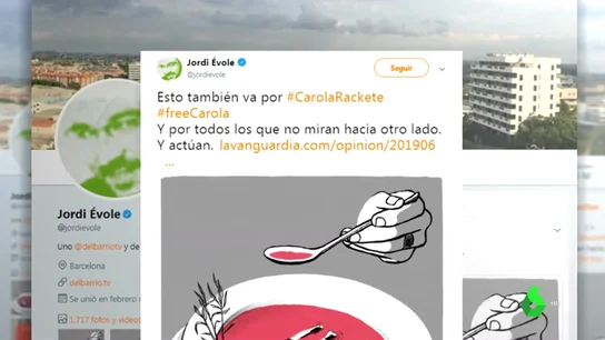 Jordi Évole, Ada Colau o Pep Guardiola piden la liberación de la capitana del 'Sea Watch' Jordi Évole, Ada Colau o Pep Guardiola piden la liberación de la capitana del 'Sea Watch'