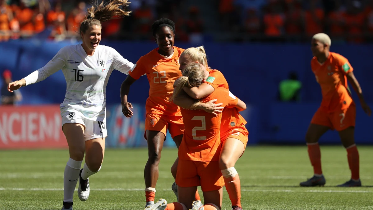 Holanda celebra un gol