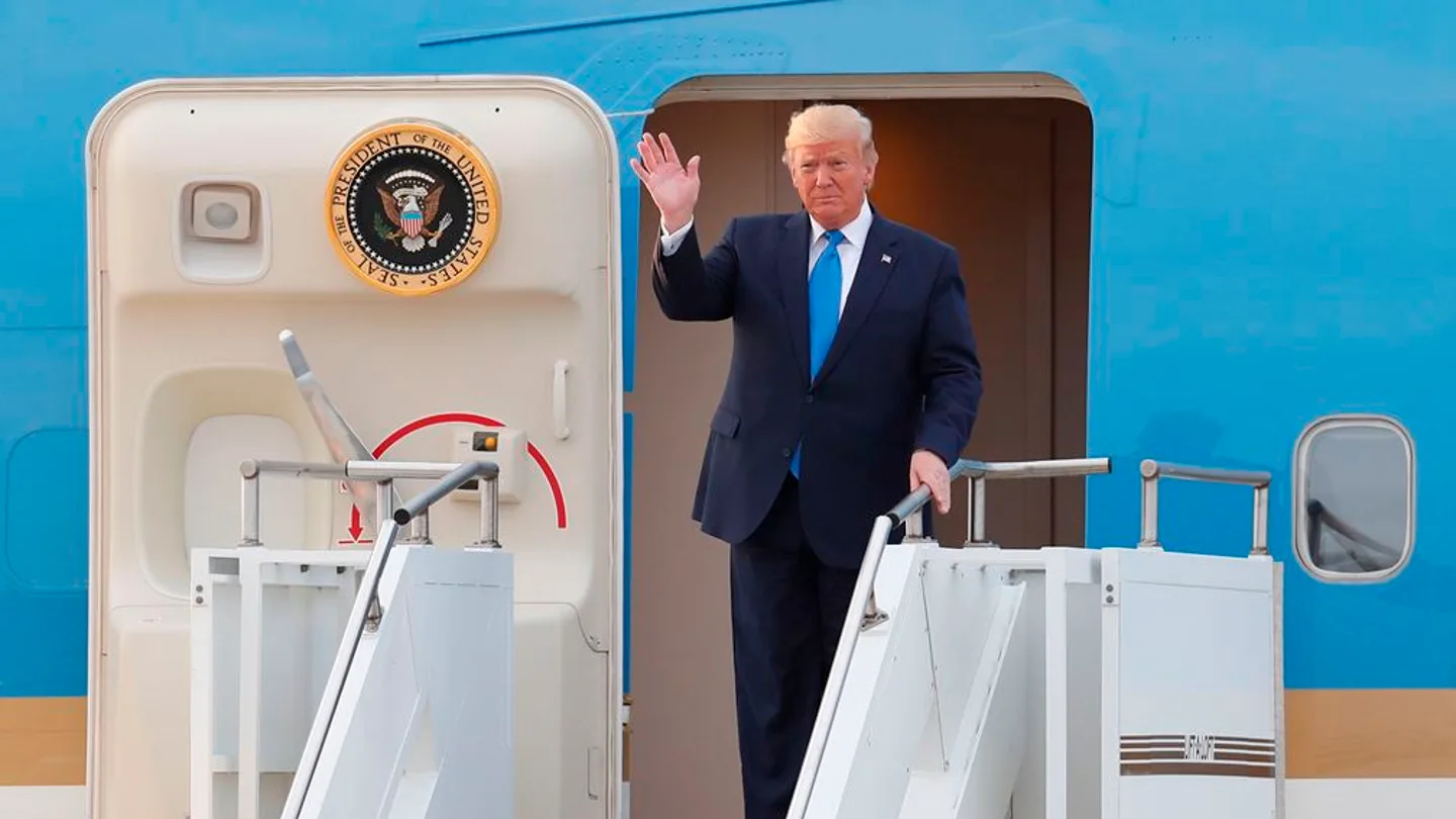 El presidente estadounidense, Donald Trump, llegando a Corea del Sur El presidente estadounidense, Donald Trump, llegando a Corea del Sur