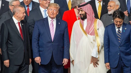 Trump con el príncipe heredero de Arabia Saudí, Mohamed bin Salman Trump con el príncipe heredero de Arabia Saudí, Mohamed bin Salman