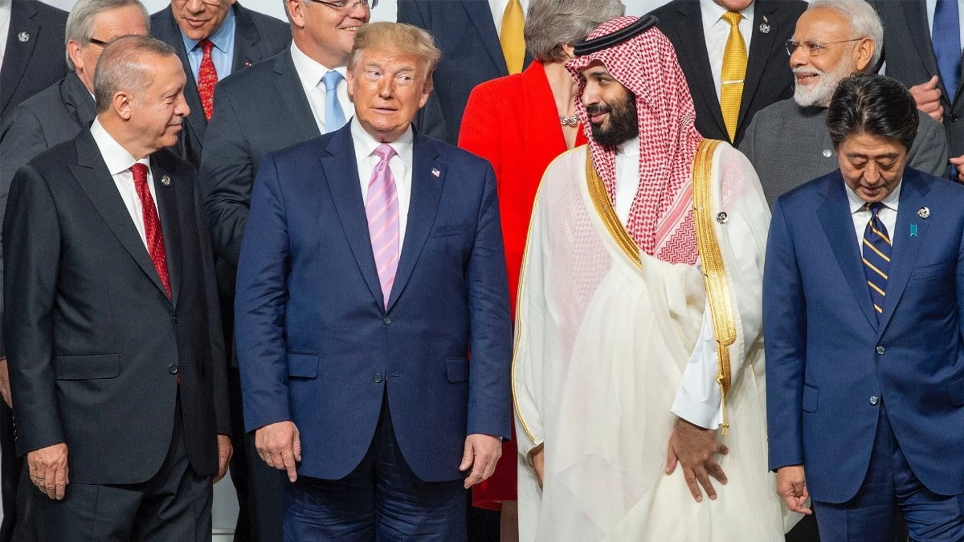 Trump con el príncipe heredero de Arabia Saudí, Mohamed bin Salman