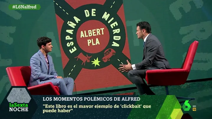 Alfred García en el plató de laSexta Noche