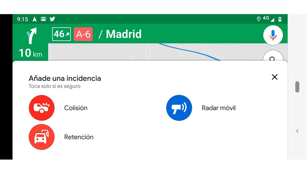 Así podemos añadir una incidencia