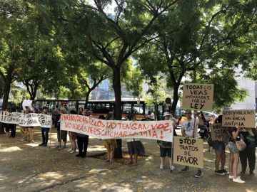 Protestas a las puertas de los juzgados en defensa de Sota Protestas a las puertas de los juzgados en defensa de Sota