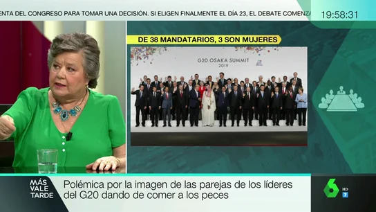 Cristina Almeida, sobre la polémica falta de representación de mujeres en el G20: "Menos pececitos y más puestecitos" Cristina Almeida, sobre la polémica falta de representación de mujeres en el G20: "Menos pececitos y más puestecitos"