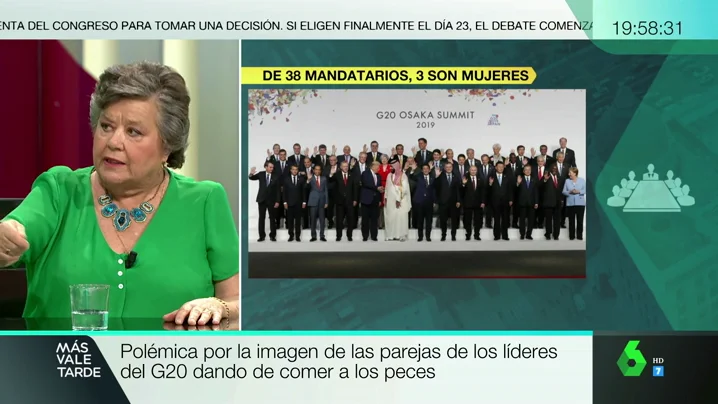 Cristina Almeida, sobre la polémica falta de representación de mujeres en el G20: "Menos pececitos y más puestecitos"