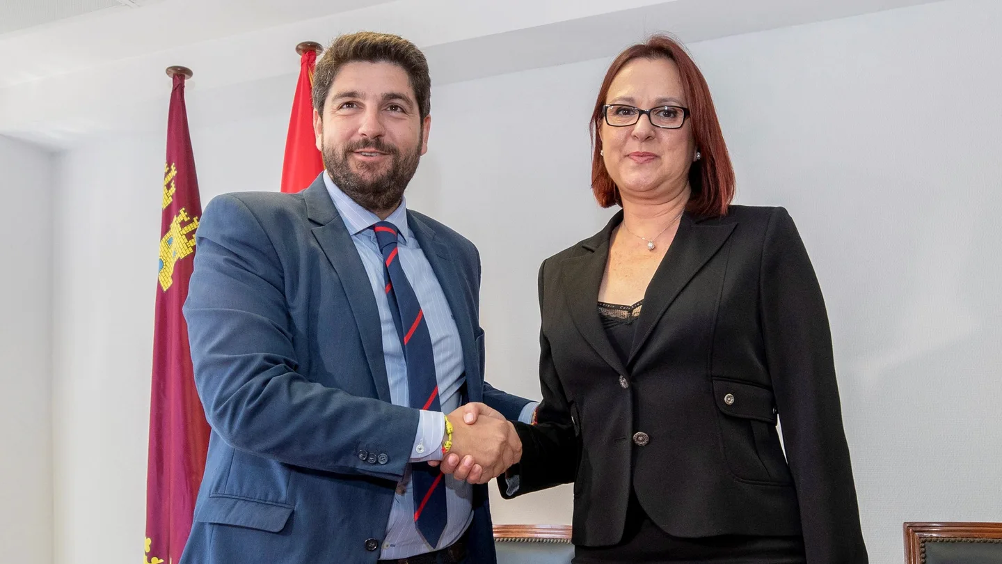 Fernando López Miras y la diputada de Ciudadanos Isabel Franco, Fernando López Miras y la diputada de Ciudadanos Isabel Franco,