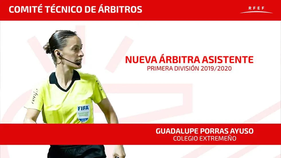 Guadalupe Porras, primera árbitra en la historia de Primera División