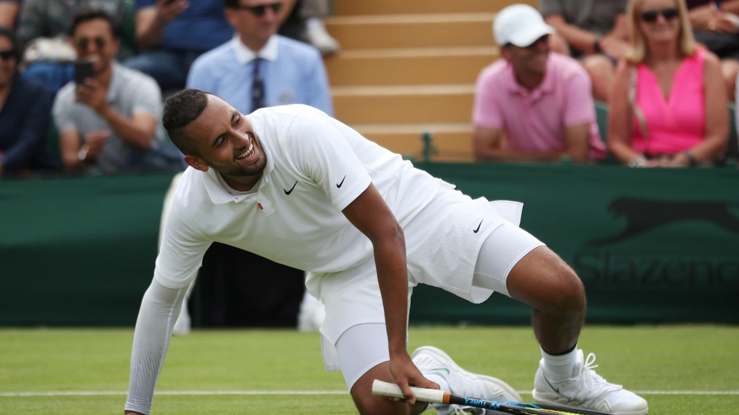 Kyrgios, durante su debut en Wimbledon Kyrgios, durante su debut en Wimbledon