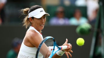 Muguruza, durante su partido contra Beatriz Haddad Maia