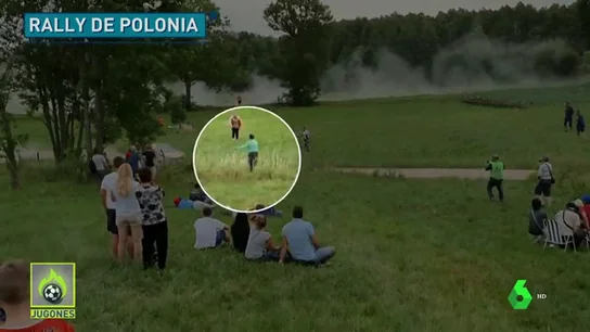 Jugones (02-07-19) Un coche casi atropella a un granjero en el rally de Polonia Jugones (02-07-19) Un coche casi atropella a un granjero en el rally de Polonia