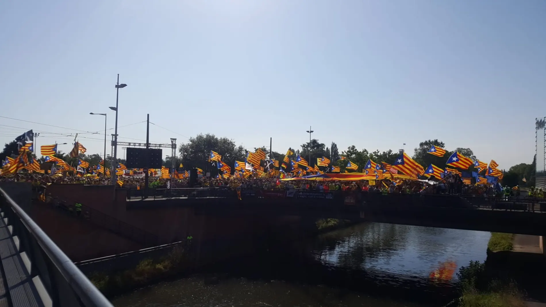 Manifestación independentista en Cataluña