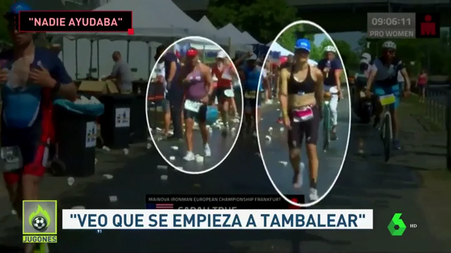 El triatleta español que ayudó a Sarah True en el Ironman de Frankfurt: "Veo a una chica que empieza a tambalearse..." El triatleta español que ayudó a Sarah True en el Ironman de Frankfurt: "Veo a una chica que empieza a tambalearse..."
