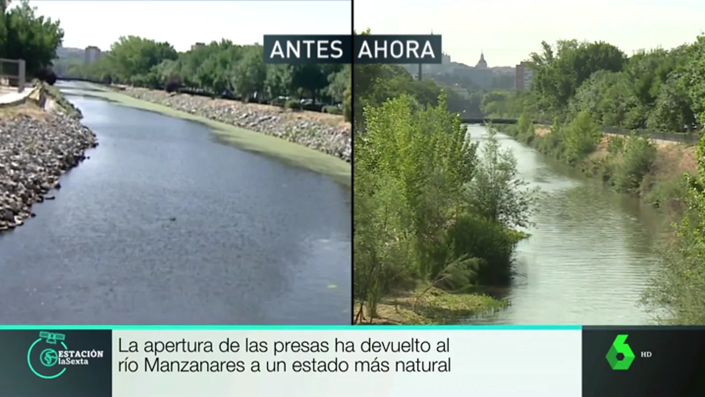 El aspecto del río Manzanares, antes y ahora El aspecto del río Manzanares, antes y ahora