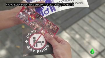 Pegatinas homófobas lucen en diversos municipios de Madrid en plena semana del Orgullo LGTBI