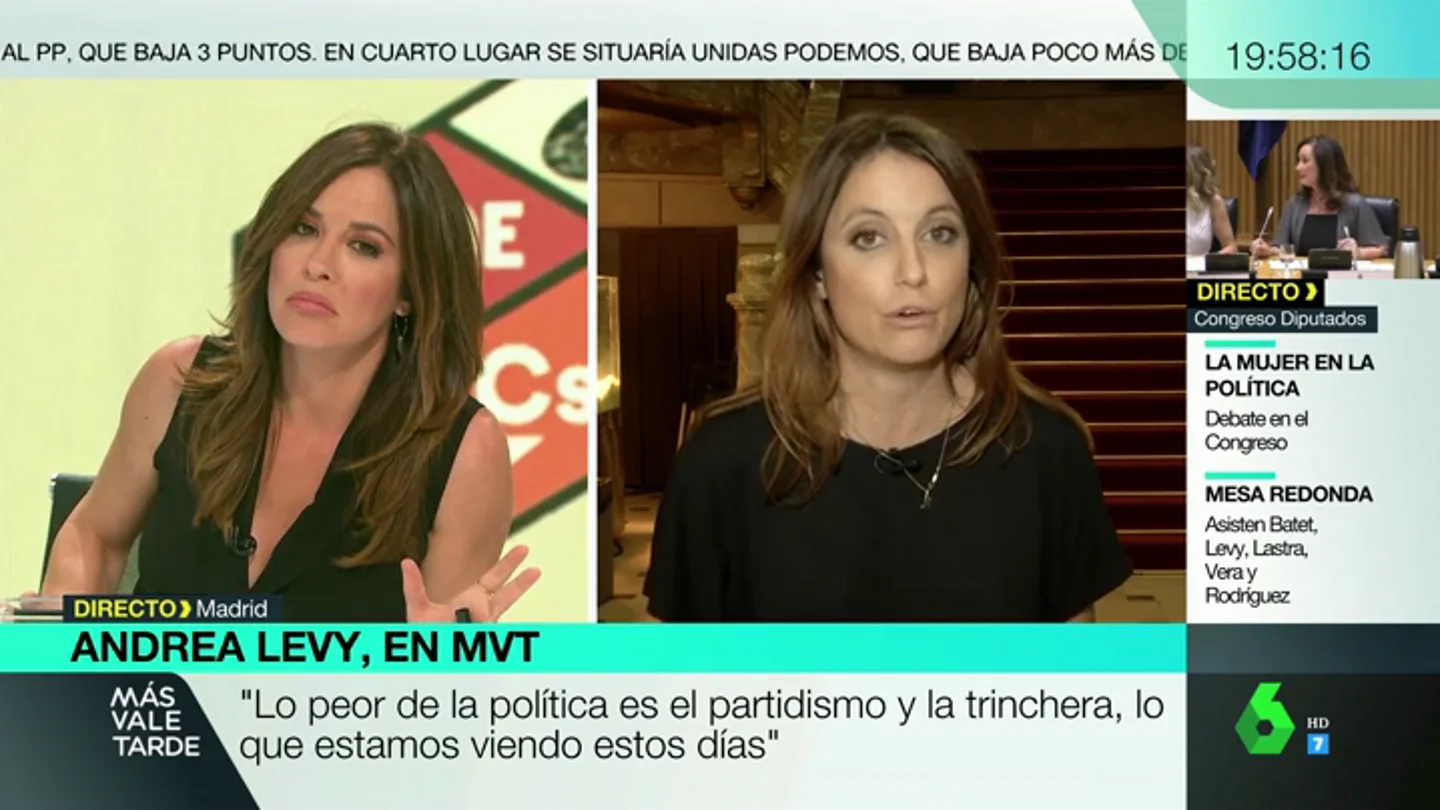 Andrea Levy: "Los socialistas nos van a tener a su lado para grandes leyes nacionales, pero no para la investidura" Andrea Levy: "Los socialistas nos van a tener a su lado para grandes leyes nacionales, pero no para la investidura"