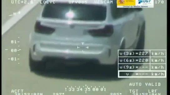 Así captó el helicóptero Pegasus a un conductor circulando a 223 km/h bajo la influencia de las drogas Así captó el helicóptero Pegasus a un conductor circulando a 223 km/h bajo la influencia de las drogas