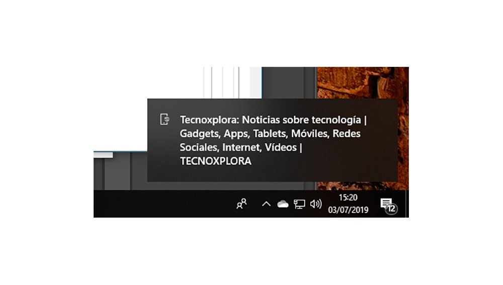 Notificación en el PC