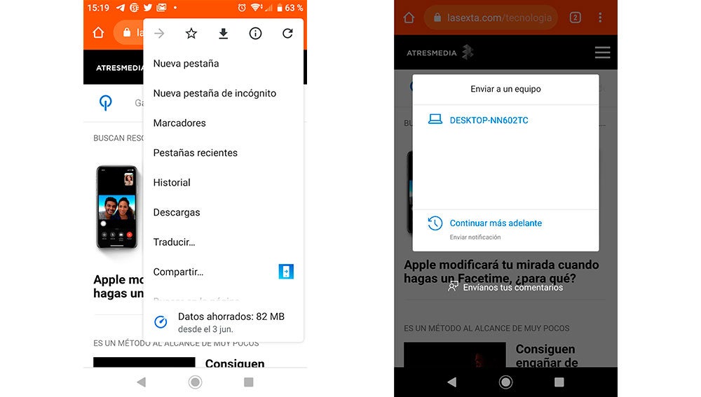 Enviando una página web al PC