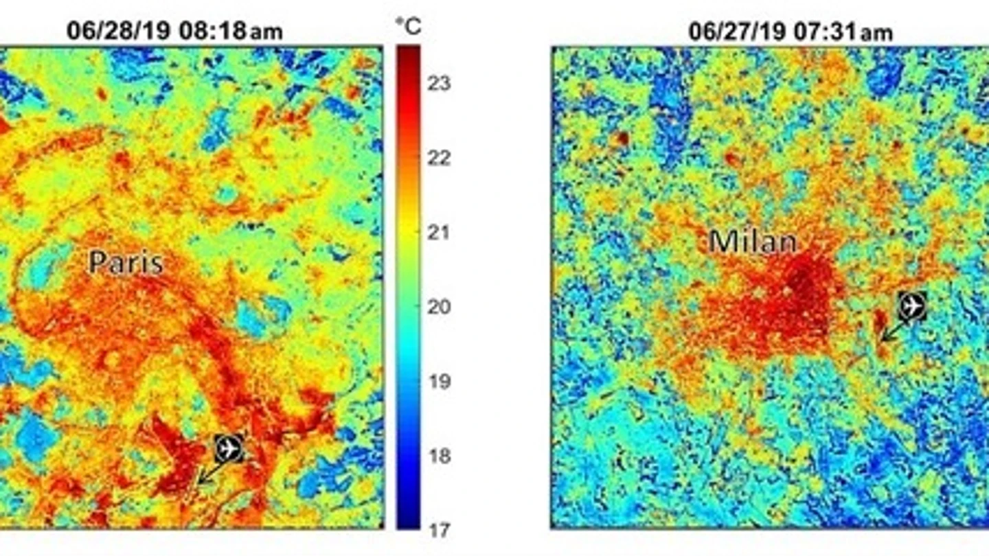 Los efectos de la ola de calor en París y Milán Los efectos de la ola de calor en París y Milán