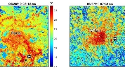 Los efectos de la ola de calor en París y Milán