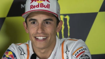 Marc Márquez, en una rueda de prensa