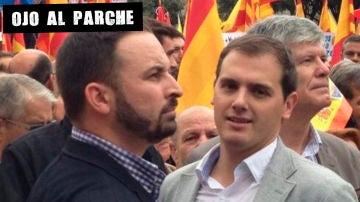 Santiago Abascal y Albert Rivera en una concentración en 2012