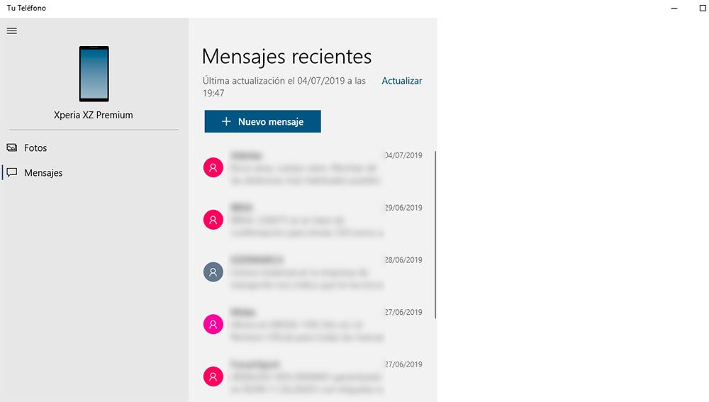 Mi Teléfono en Windows 10