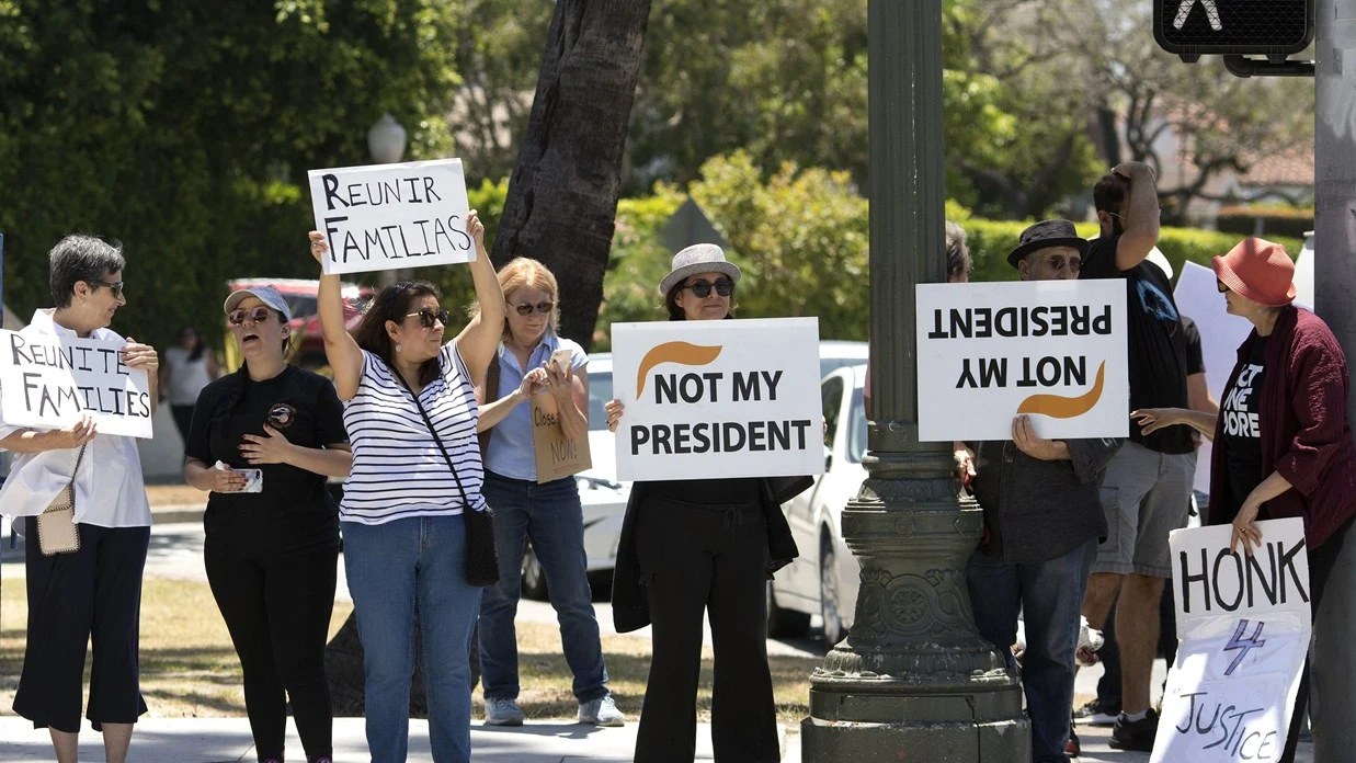 Imagen de archivo de una protesta contra la política migratoria de Trump