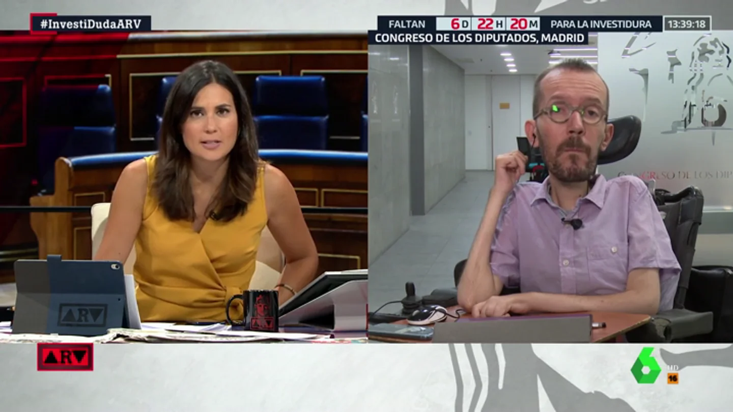 Echenique responde a Pedro Sánchez: "Estamos sorprendidos por el tono duro que ha utilizado y por las descalificaciones" Echenique responde a Pedro Sánchez: "Estamos sorprendidos por el tono duro que ha utilizado y por las descalificaciones"