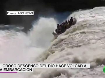 Increíble accidente de rafting: Ignoran las advertencias y la corriente no les deja escapatoria Increíble accidente de rafting: Ignoran las advertencias y la corriente no les deja escapatoria
