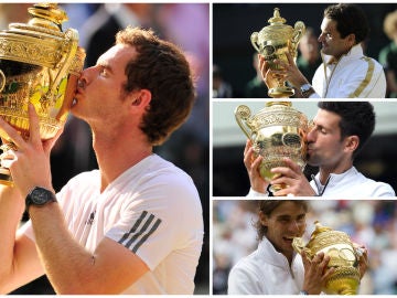 Murray, Federer, Djokovic y Nadal, en Wimbledon Murray, Federer, Djokovic y Nadal, en Wimbledon