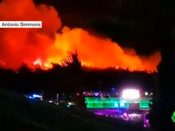 Un gran incendio obliga a evacuar a 10.000 asistentes de un festival de hip hop Un gran incendio obliga a evacuar a 10.000 asistentes de un festival de hip hop